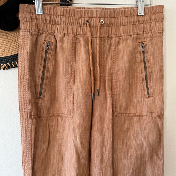 Athleta Cabo Linen Textured Wide Leg Pants Size 4 - Picture 11 of 15